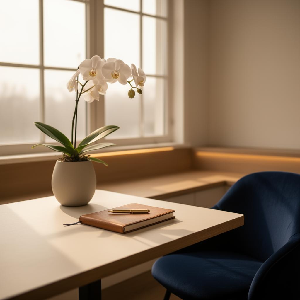 Warm, welcoming wellness consultation space at the Center for Precision Longevity